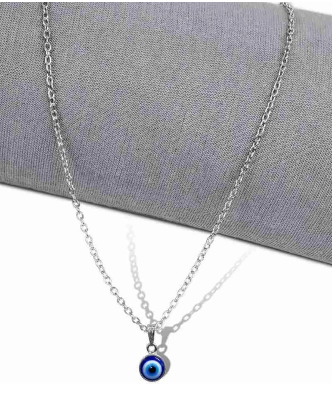 Evil Eye Protection Pendant Necklace, Nazar Suraksha Blue Eye Lucky Charm, Stylish Jewelry for Women and Men-image-49