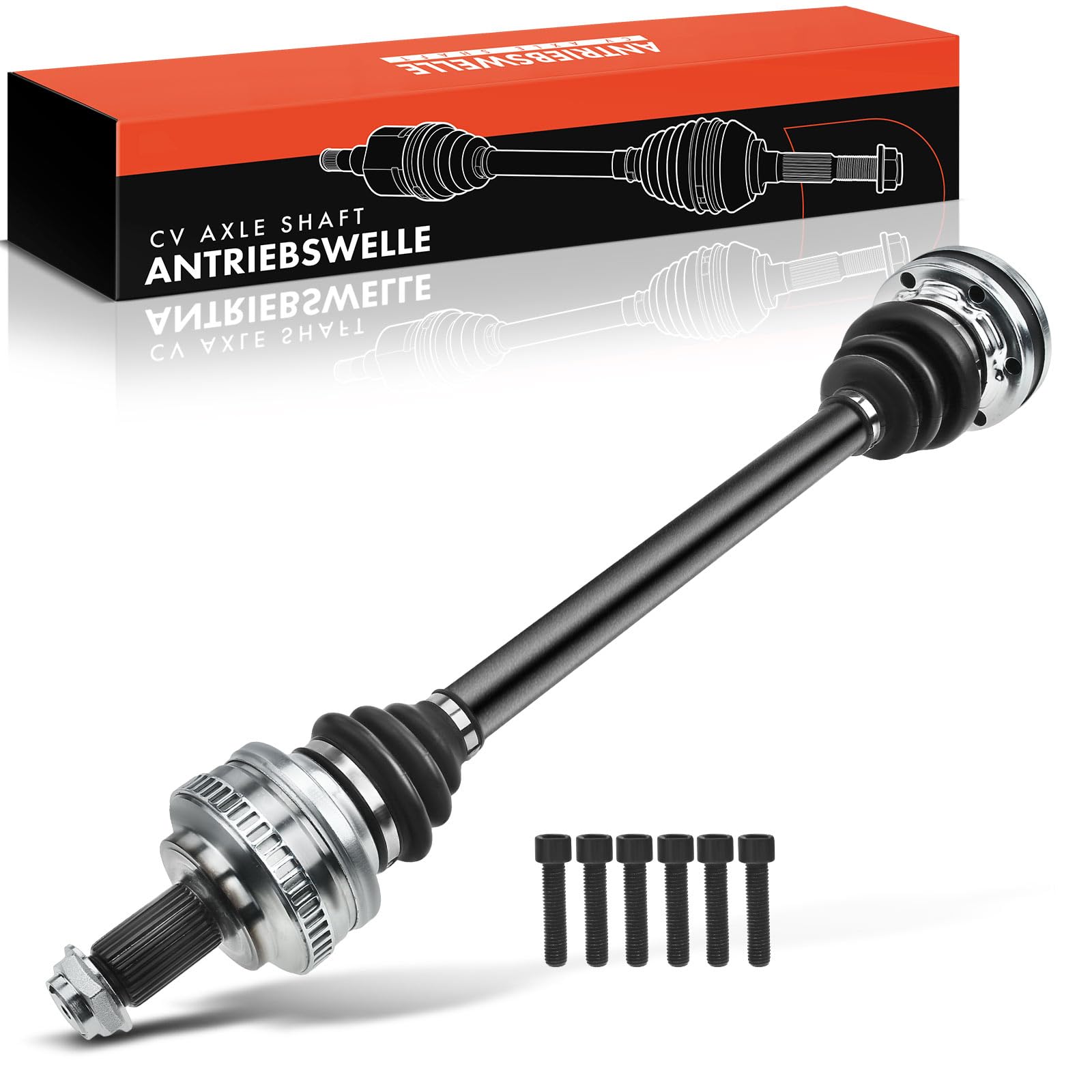 Frankberg Arbre De Transmission Avec Bague ABS Boîte De Vitesses Manuelle Essieu Arrière Droite Compatible Avec Série 3 E46 325 330 Série 3 Cabriolet E46 330 Coupé E46 330 Remplacer# 33217504523
