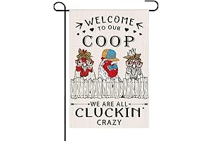 Chicken Summer Garden Flag - Vibrant and Durable Outdoor Decoration