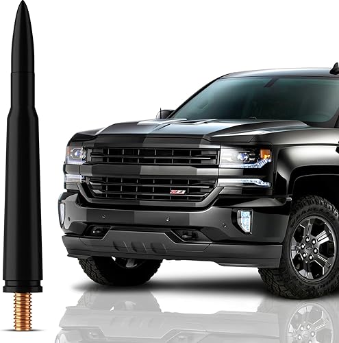 Mástil de antena de estilo clásico para Chevy Silverado 1999-2022, repuesto de antena automotriz negra para automóviles, camiones y SUV, compatible