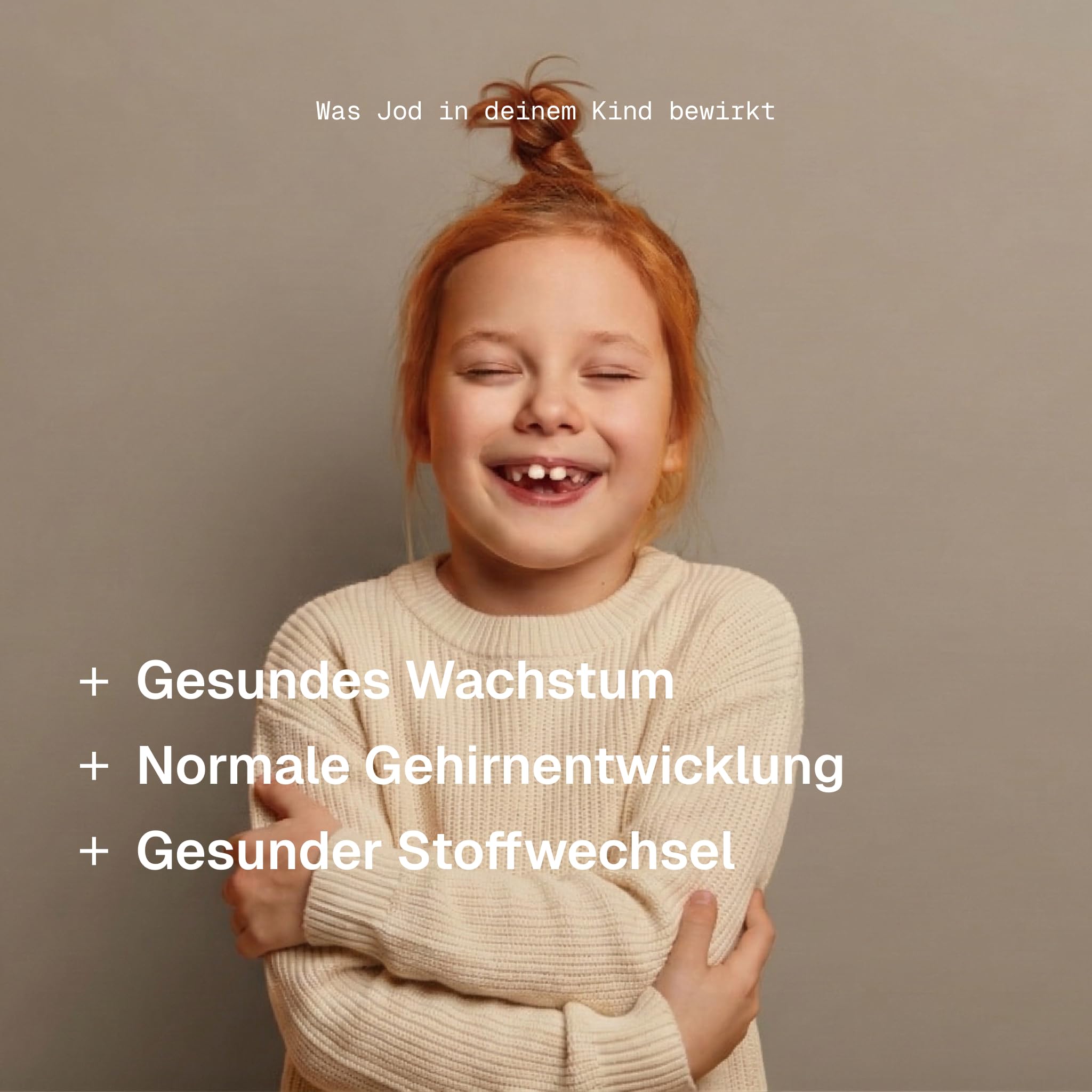 happyhug Jod Tropfen Kinder & Baby | Flüssiges Jod für Wachstum, Schilddrüse & Gehirnentwicklung | Laborgeprüft | Ab Beikoststart | 30 ml