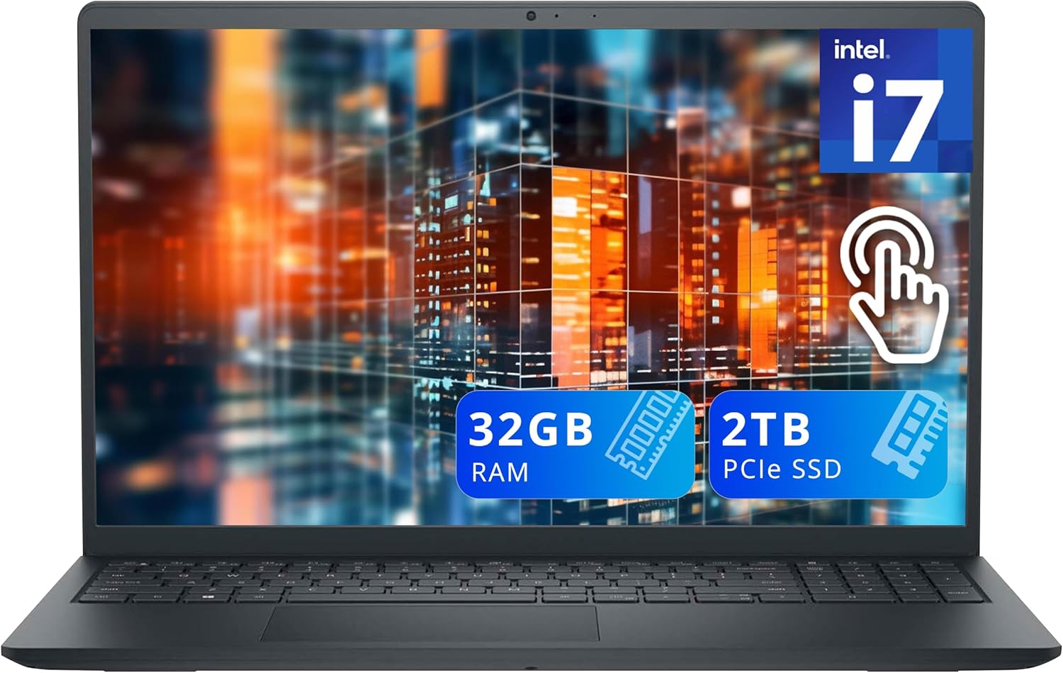 DELL Inspiron 3511 15.6 Full HD Screen Laptop, Intel Core i3-1115G4, 16GB DDR4 RAM, 256GB PCIe SSD, Wi-Fi, HDMI, Webcam, Bluetooth, Windows 11 Home, Black
