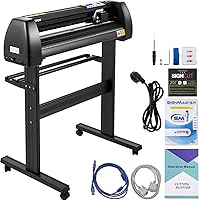 Vista 10 de VEVOR Cortadora de vinilo, plotter de corte de vinilo de 710 mm con soporte, velocidad y fuerza ajustables para plotter de vinilo de fabricación