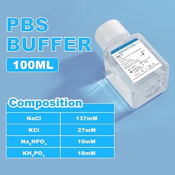 Phosphate Buffered Saline 1X, Lab PBS Buffer 0.1um Filtration, 7.4pH, Sterilize, 1X Concentrate, 100ml/Bottle, 100 Bottles/Case