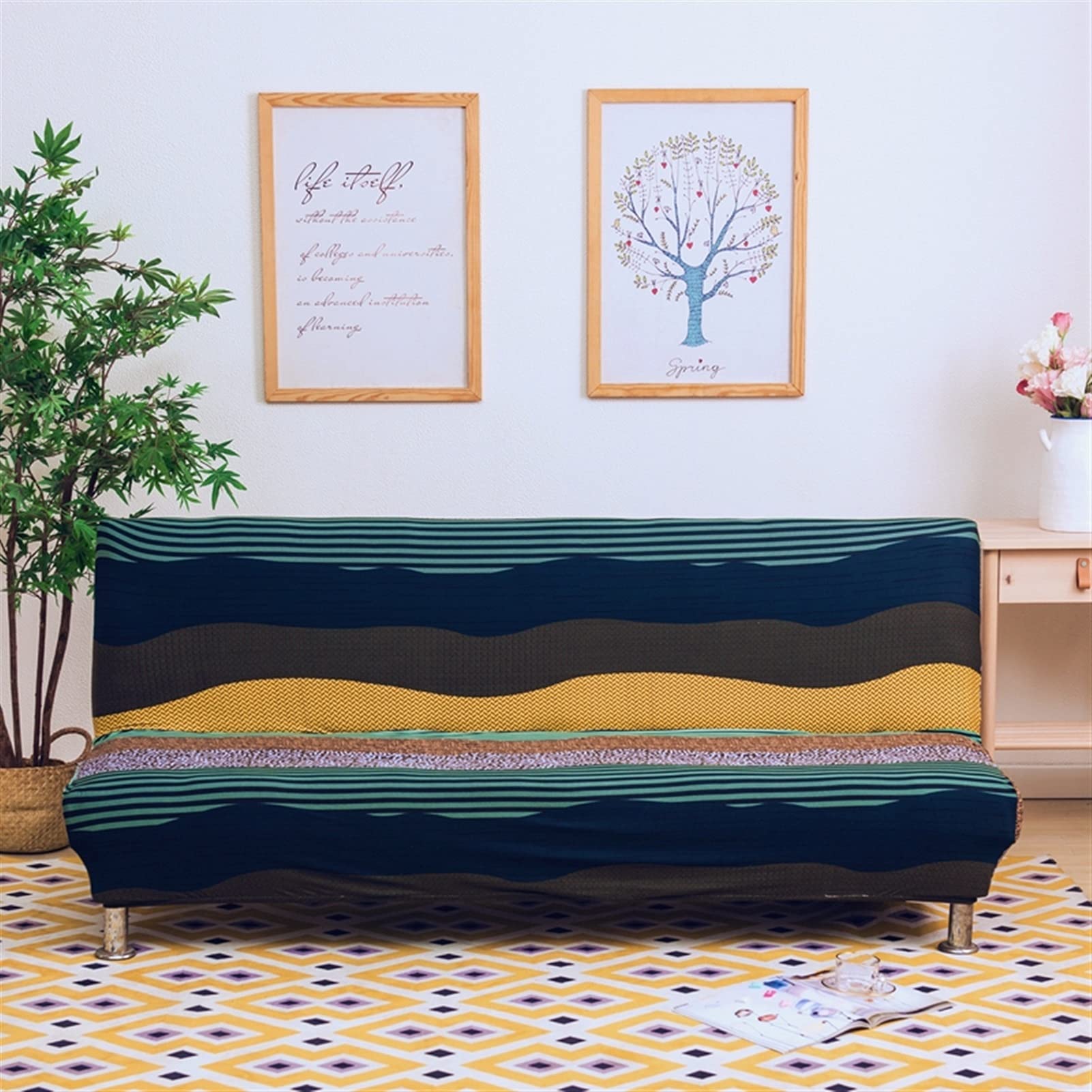 Couverture canapé pliable anti-tache pour rénover clic-clac S XWY