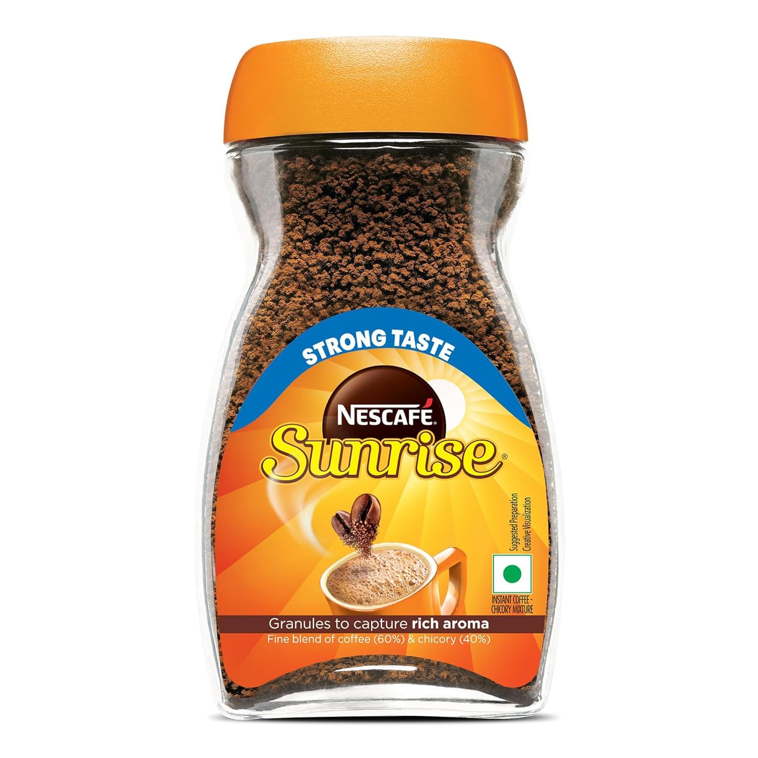 Sunrise Instant Coffee Powder by Nescafe | Rich Aroma for the perfect start to your day | Coffee Chicory-Mix | 90g Jar