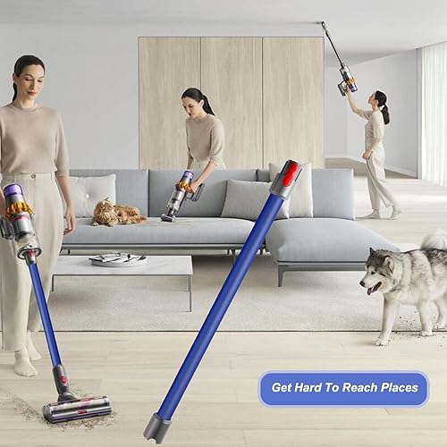 Miniatura 40 de Tubo de repuesto para Dyson Stick V15 V11 V10 V8 V7 piezas de vacío, piezas de repuesto de vacío de extensión, 28.7 pulgadas (negro) Negro