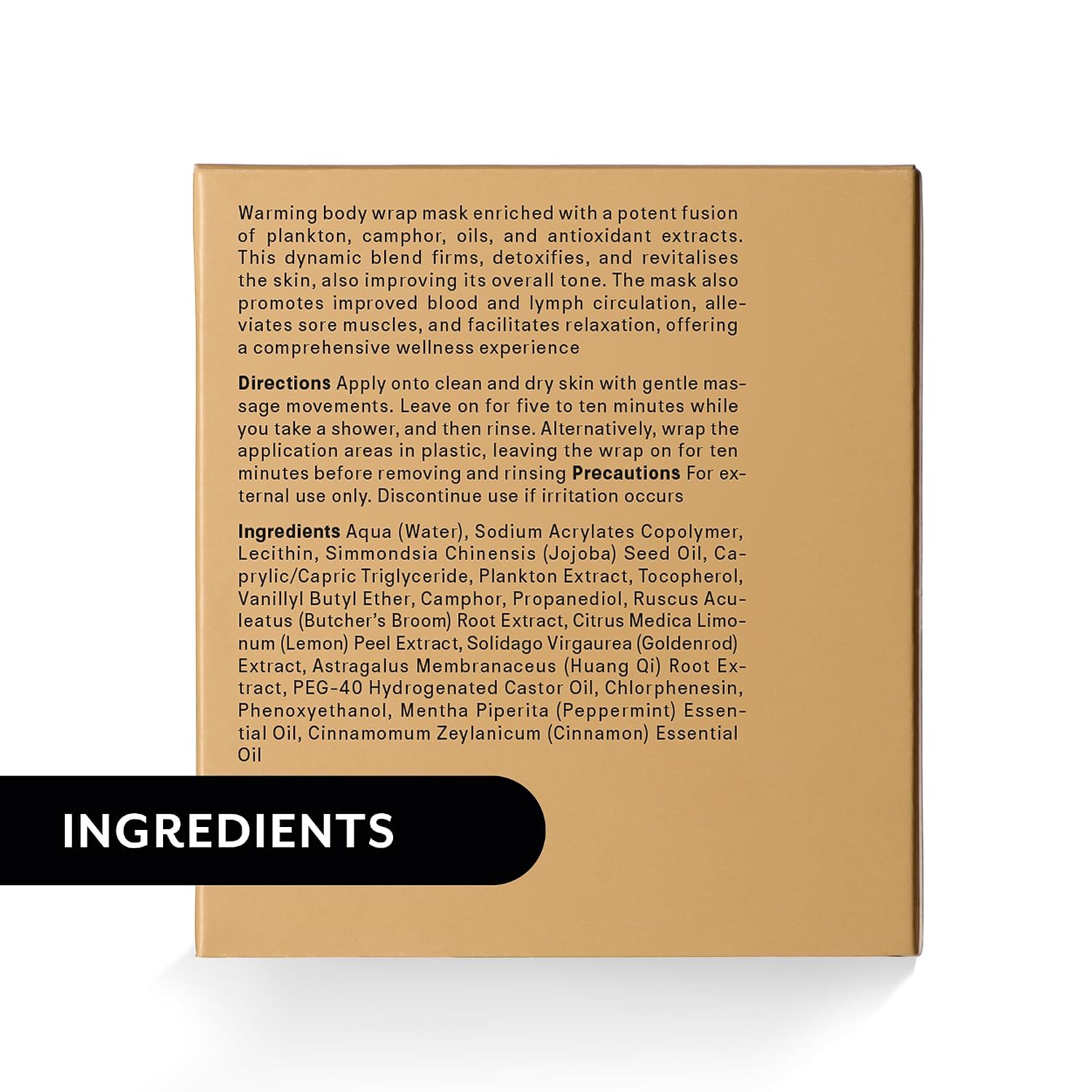 The Act Body Hot Wrap Mask - Firming and Hydrating Body Mask & Wrap for Thighs and Legs, Smooth Skin Effect with Warming & Cooling Sensation, Hot Cream, Self-Care Gift, 8.8 oz