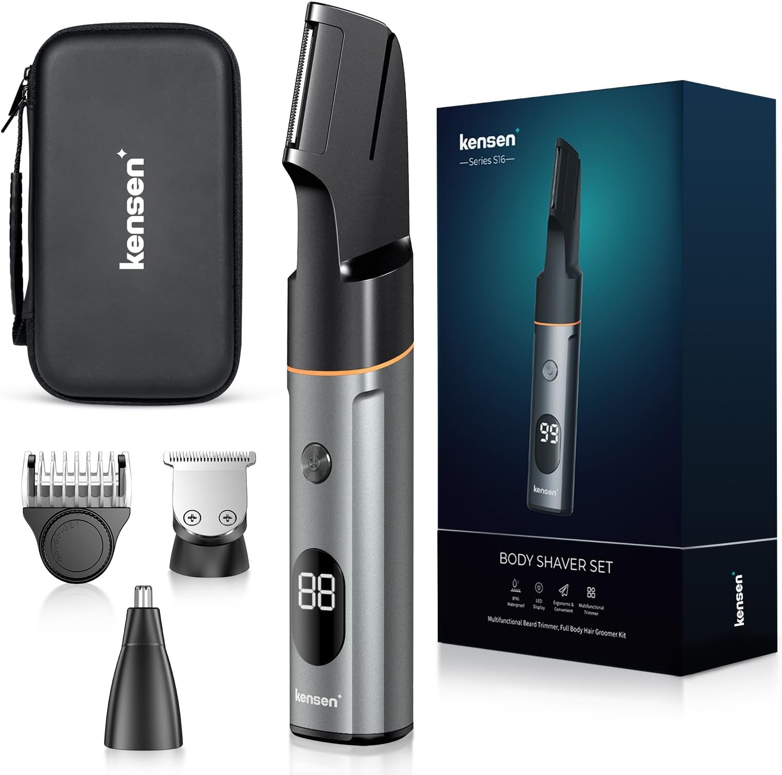 kensen 3in1 Body Hair Trimmer, Body Groomer Trimmer for