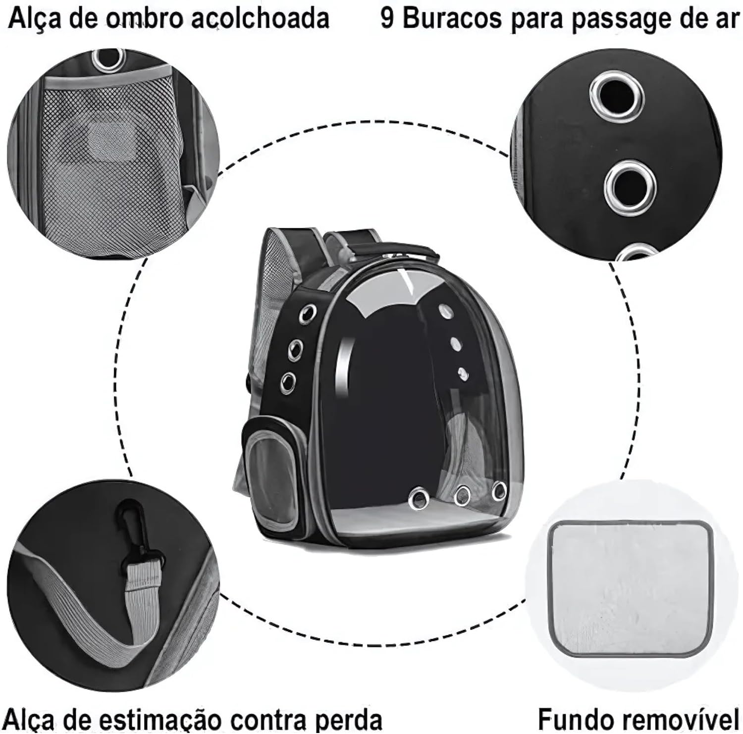 Kirk Mochila de Transporte Pet (Bolsa Astronauta) Visão Panorâmica, Ventilação 360°, Acrílico Transparente, para Cães e Gatos até 6kg, Alças Acolchoadas e Viagem Segura (Rosa) Kirk Mochila de Transporte Pet (Bolsa Astronauta) Visão Panorâmica, Ventilação 360°, Acrílico Transparente, para Cães e Gatos até 6kg, Alças Acolchoadas e Viagem Segura (Rosa)