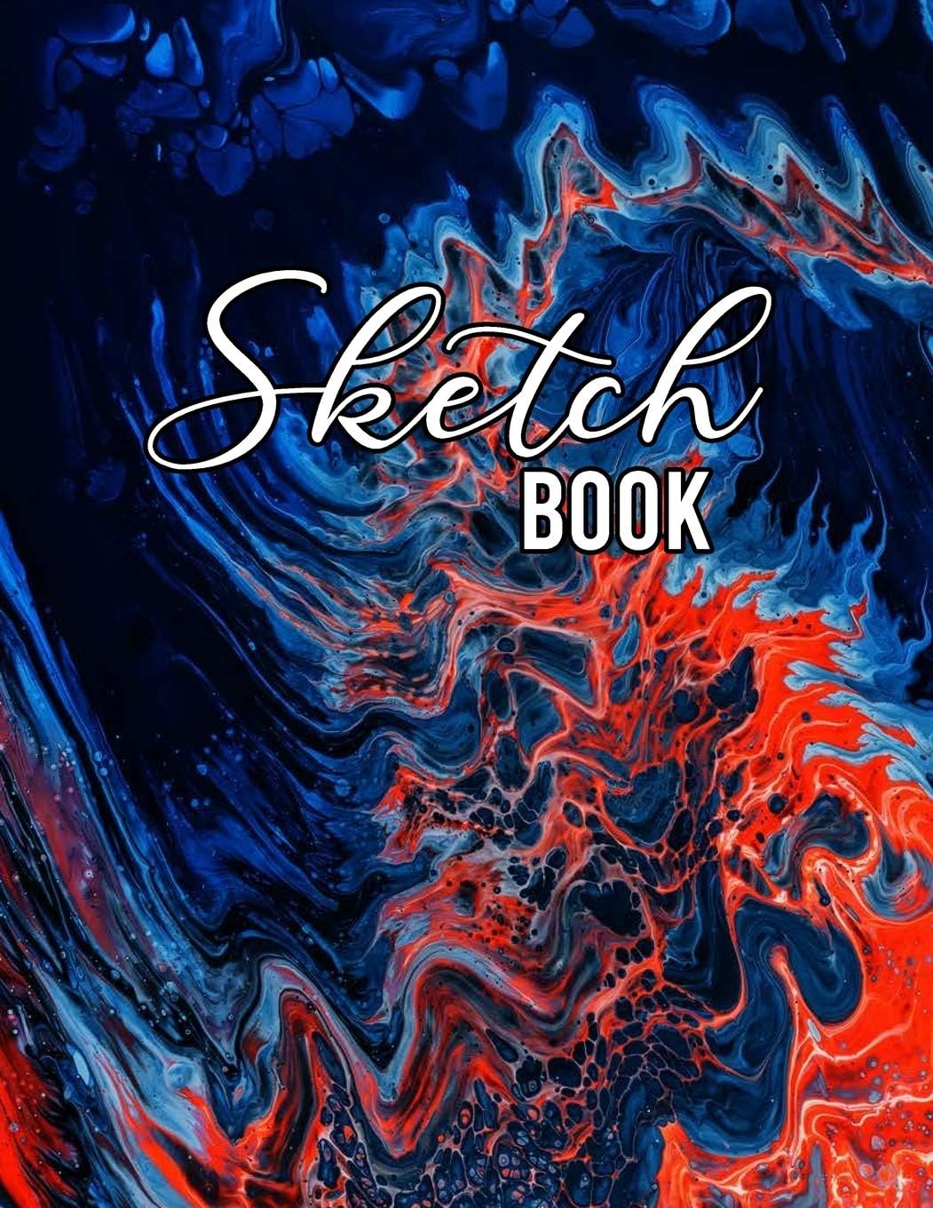 Sketch Book: Large Notebook for Drawing, Sketching, Painting, Writing or Doodling, 110 Pages, 8.5"x11",abstract colors Cover (vol.5)