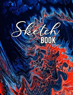 Sketch Book: Large Notebook for Drawing, Sketching, Painting, Writing or Doodling, 110 Pages, 8.5"x11",abstract colors Cover (vol.5)