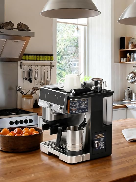 Kunoli Mat for Ninja Luxe Espresso Coffee Machine ES601 (Black) | Silicone Top Mat Accessories for Ninja Luxe Cafe, Protects Top Surface, Anti-Slip, Waterproof, Heat-Resistant