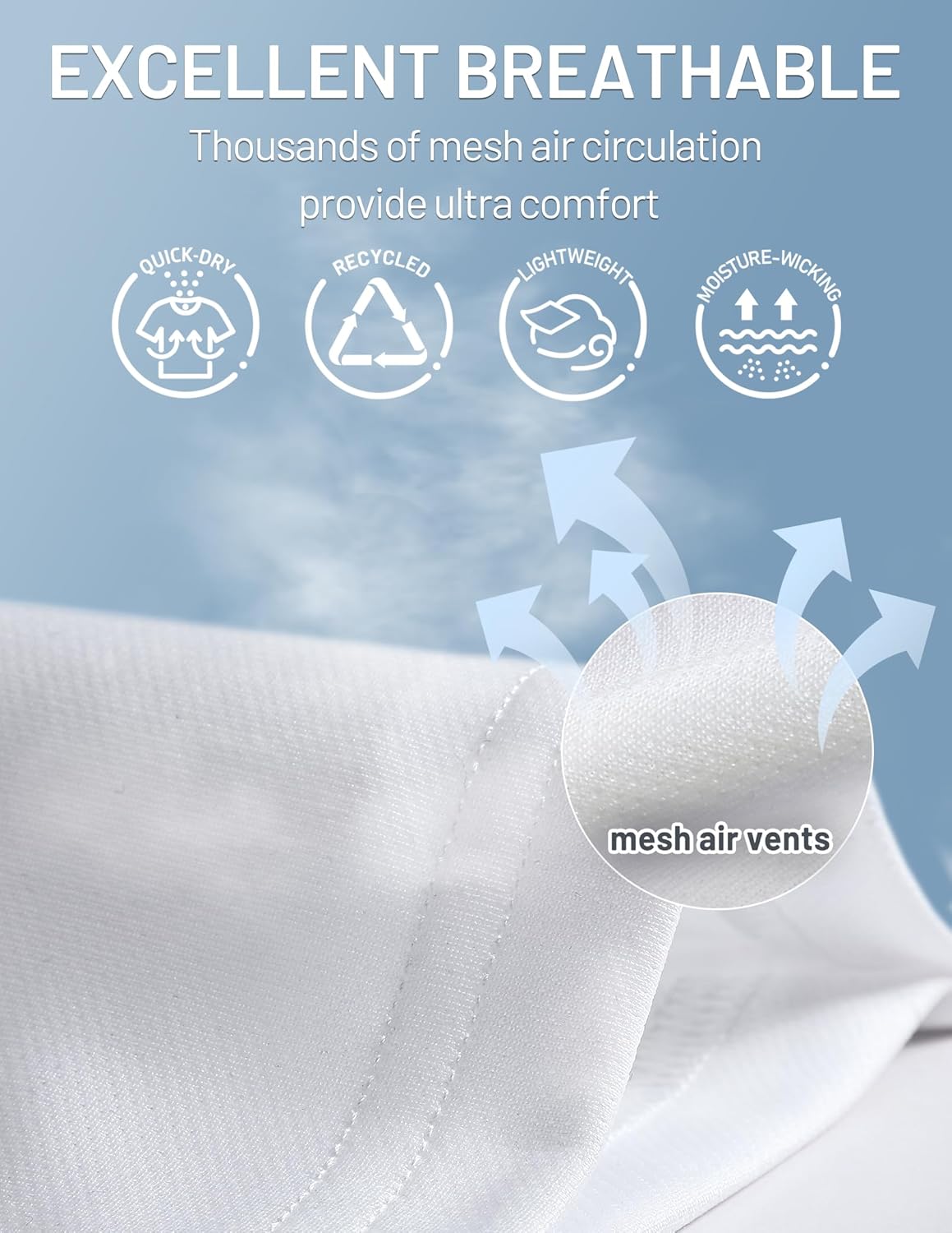 MIER Men's Quick Dry Workout Shirts Moisture Wicking Running Athletic Performance T-Shirts Recycled Polyester Top Tee - Image 4