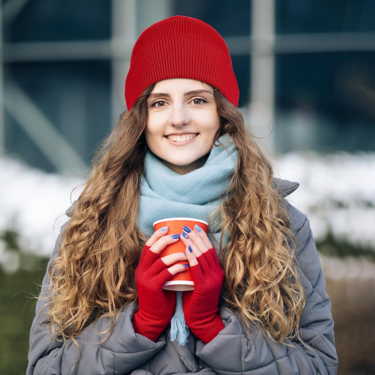 48 Pcs Bulk Winter Knit Beanies Gloves Men Women Warm Beanie Touchscreen Gloves Set Cozy Winter Accessories - Image 6