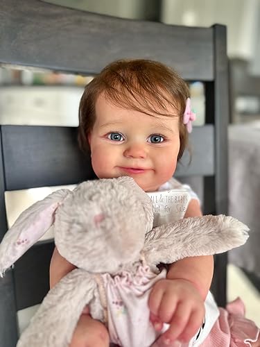 Miniatura 2 de Pinky Reborn Muñecas de bebé, muñeca realista de 20 pulgadas, con peso y cuerpo suave, muñeca recién nacida con ropa y accesorios de juguete