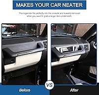 Vista 3 de Co-pilot - Bandeja organizadora de barra de agarre de pasajeros para Mercedes Benz Clase G 2004-2018, caja de almacenamiento lateral para tablero