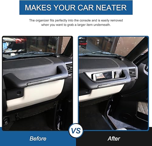 Miniatura 3 de Co-pilot - Bandeja organizadora de barra de agarre de pasajeros para Mercedes Benz Clase G 2004-2018, caja de almacenamiento lateral para tablero de
