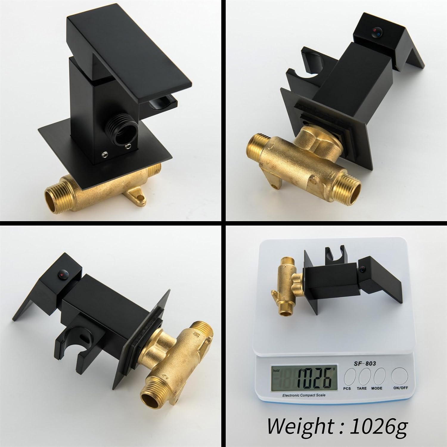 Handheld Bidet Sprayer for Toilet, 2 Functions Bidet Attachment for Toilet Hot and Cold Douche Jet Spray Kit Single Handle Concealed Cloth Diaper with Brass Rough-in Valve