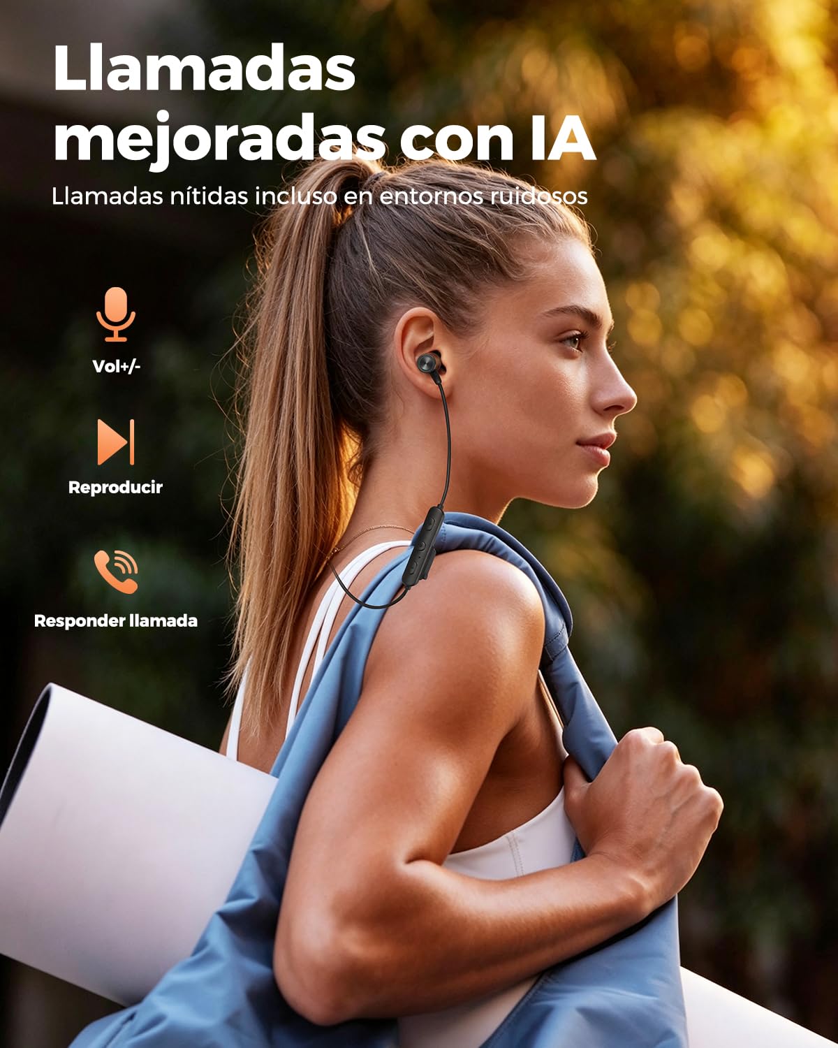 truefree HD-200 Auriculares Inalámbricos Deportivos In-Ear, IP67, 20H | Bluetooth 6.0 Neckband con Micrófono y Control de Cable, Cancelación de Ruido AI, Sonido 360 y Auriculares Magnéticos