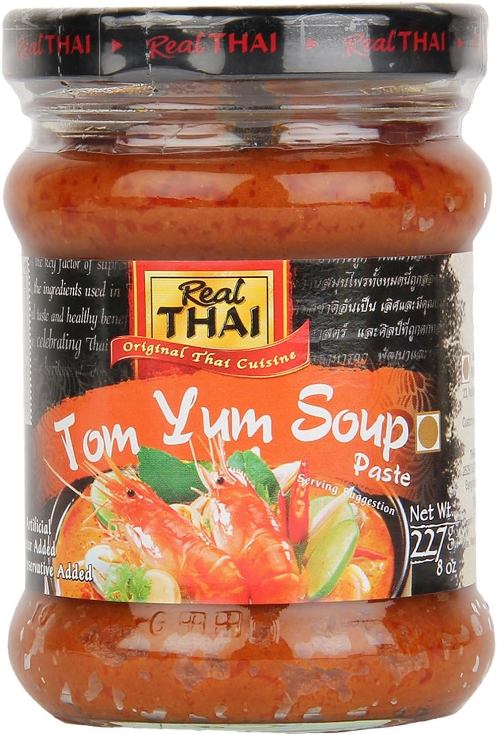 Real Thai Tom Yum Soup Paste 227 Gram, Aromatic, Vegan, Paste, Seafoods, Fried Rice, Premium Quality