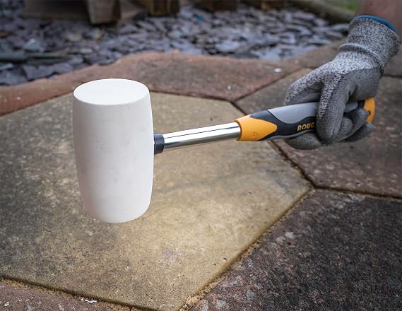Roughneck ROU61224 Non Marking White Rubber Mallet with Soft Grip Handle 24 oz/680 g