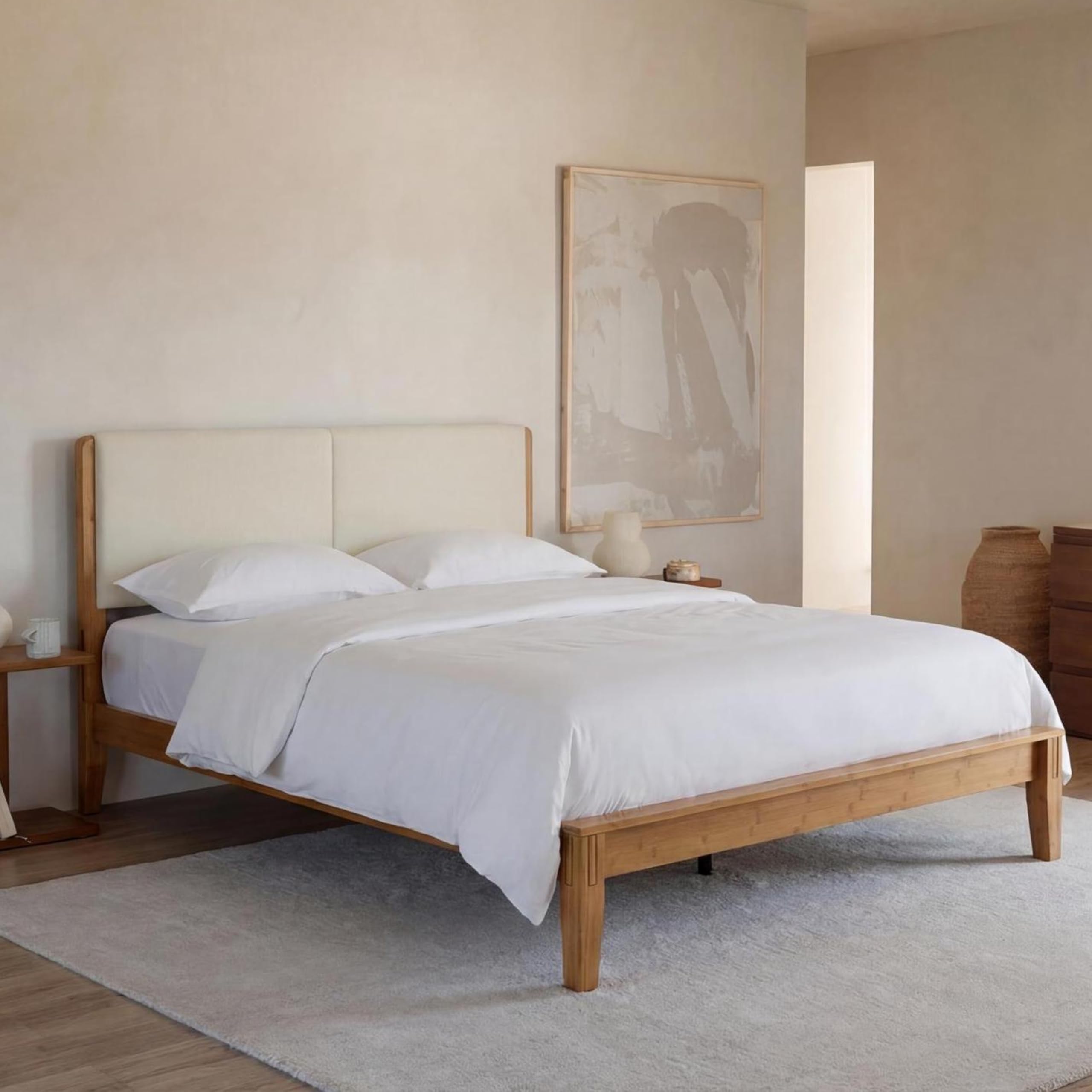 Amazon.com: Yechen King Size Bamboo Joinery Bed, Japanese Bed