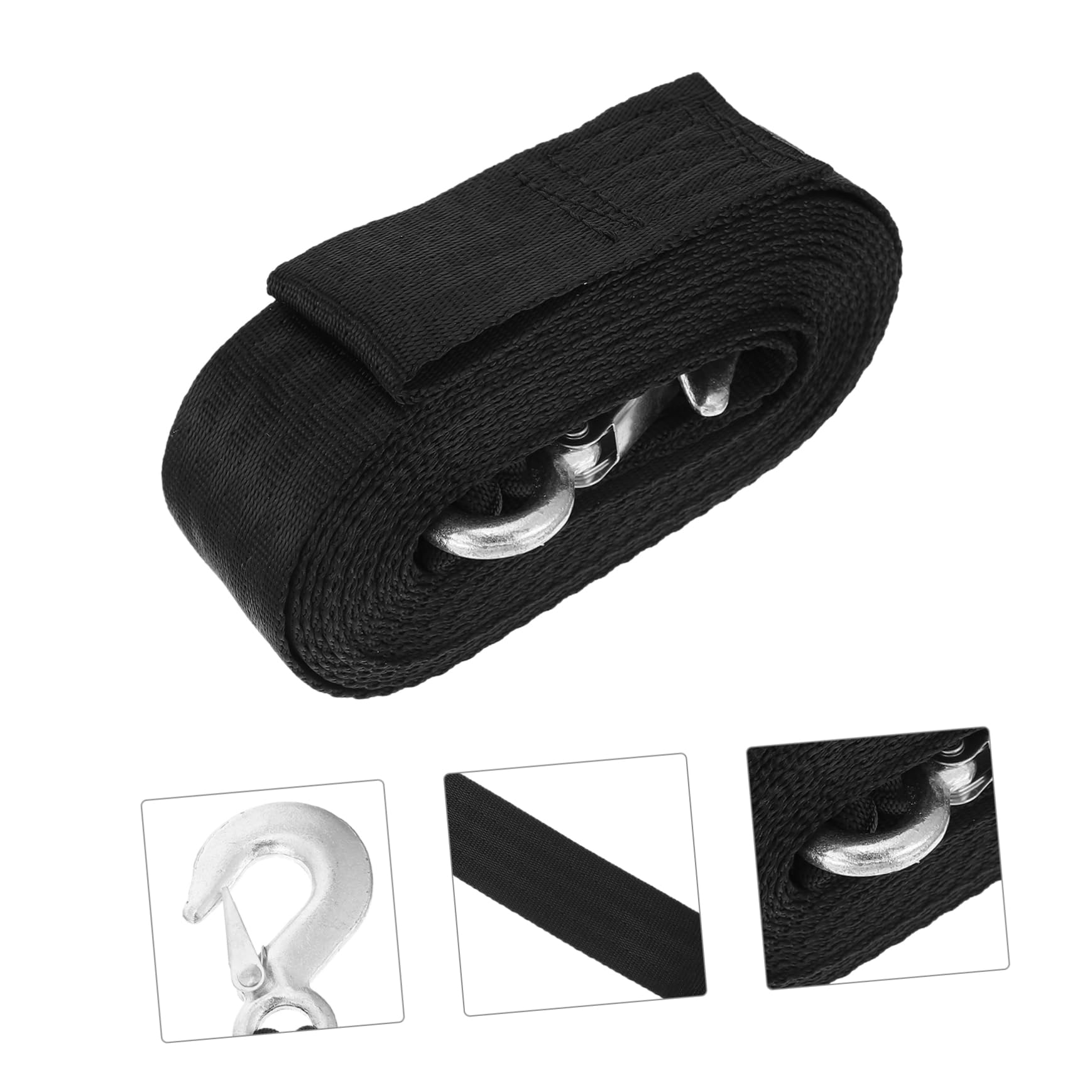 MUCKLILY 1pc Winch Strap with Hook Winch Belt for Trailer Boat Easy Installation Suitable for Hand Electric