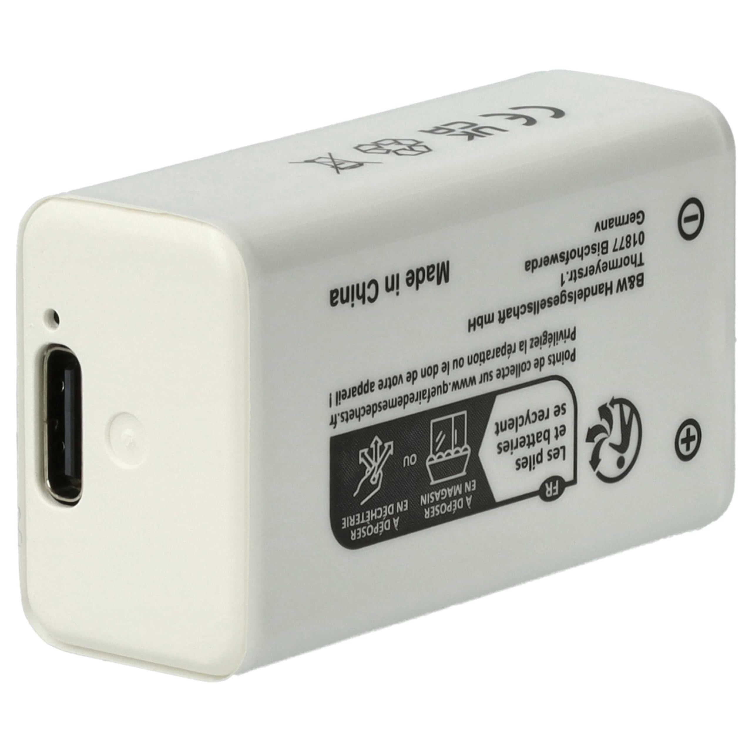 5X Piles Bloc Batterie 9V pour Divers appareils (1Ah, 9V, Li-ION)
