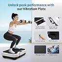Vibration Plate Exercise Machine, Curved Vibration Plate for Lymphatic Drainage Weight Loss, 400 Lbs Capacity Shake Platform with 250 speeds Full Body Workout Equipment for Home Women Men gallery image