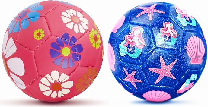 Size 3 Soccer Ball - Girls Soccer Ball Size 3, Pink Soccer Ball, Kids Aged 4-6 6-8 Outdoors Sports Training Ball Recreation Playing Ball Children Back to School Birthday Soccer Gifts