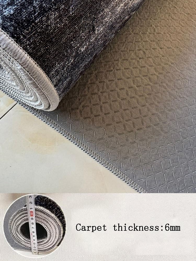 Läufer Teppich Flur Küche Schwarz Weiß rutschfest 50x350cm Küchenläufer Teppichmatten Waschbar Korridor Teppichläufer Küchenteppich Schlafzimmer Esszimmer Polyester Meterware Anpassbar