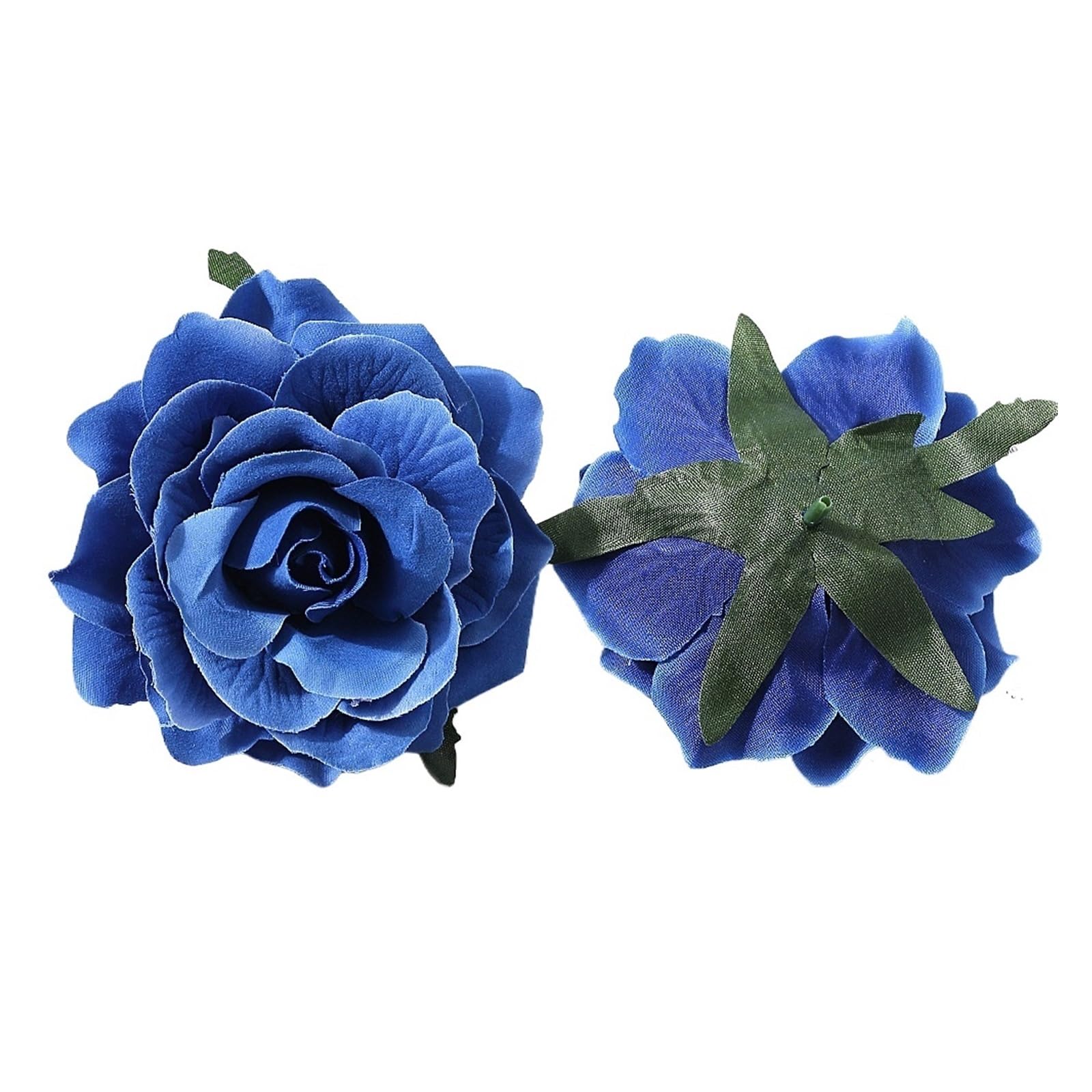 Casetlong 5Pcs 10cm Artificial Flowers Heads Silk Fake For Home Decor Marriage Wedding Decoration DIY Garland Accessories(Blue)