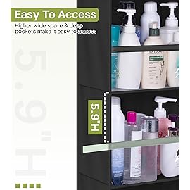 AOODA 2 Pack Over the Door Organizer, Large Capacity Closet Door Hanging Organizer, Clear Deep Pockets Baby Storage for Nursery, Bathroom, Bedroom, Pantry, Diapers (Black)