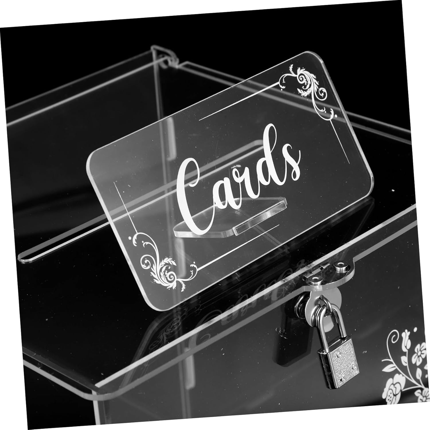 Wedding Card Box Slot and Lock Elegant Keepsake Storage for Receptions Graduations Birthdays Design for Guest Wishes and Notes
