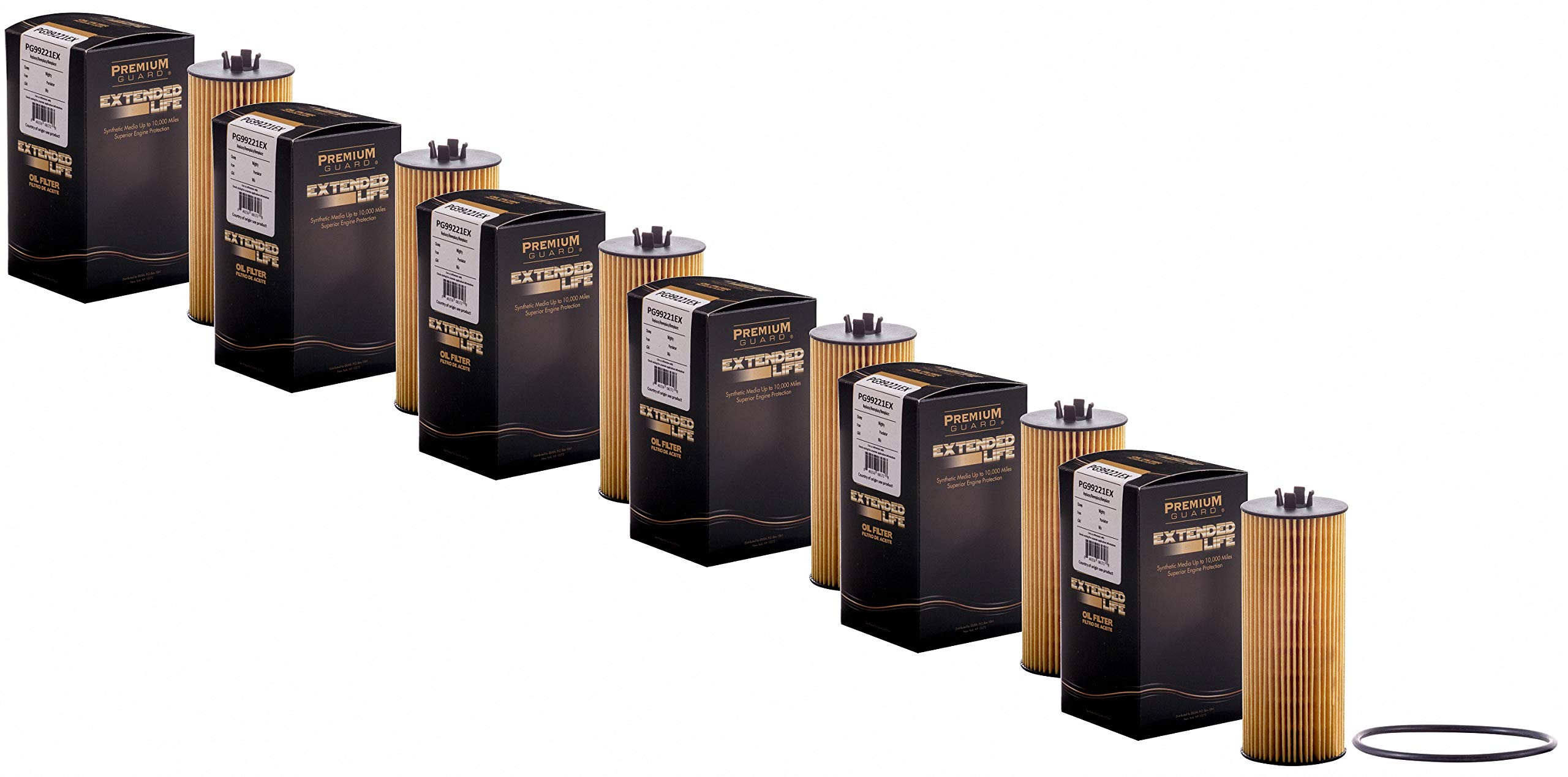 PG99221EX Extended Life Oil Filter up to 10,000 Miles | Fits 2016-19 Mercedes AMG GT S, 2015-19 C63 AMG S, 2014-18 CLA45 AMG, 2014-19 E63 AMG S, 2016-18 G550, 2015-20 GLA45 AMG (Pack of 6)