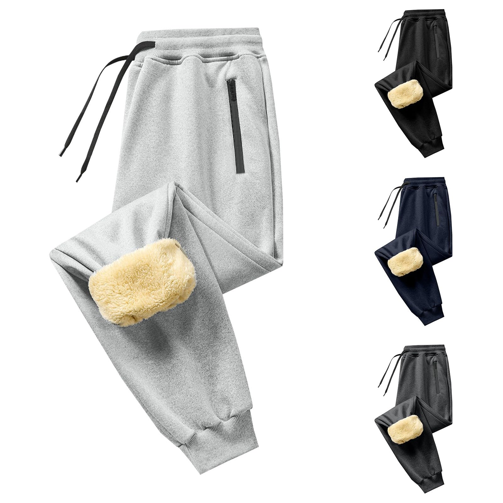 Pantaloni da jogging da donna foderati in pile, pantaloni sportivi