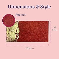 Vista 5 de LoveNspire Paquete de 10 sobres de dinero para dinero en efectivo, papel indio surtido Shagun Lifafa, tarjetas de regalo Ganesha decorativas