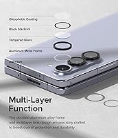 Vista 6 de Ringke Marco de lente de cámara compatible con Samsung Galaxy Z Fold 5, protector de lente de cámara, cubiertas de vidrio templado y marcos