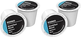 Amazon Brand - Solimo Light Roast Coffee Pods, Breakfast Blend, Compatible with Keurig 2.0 K-Cup Brewers, 100 Count (Pack of 2)