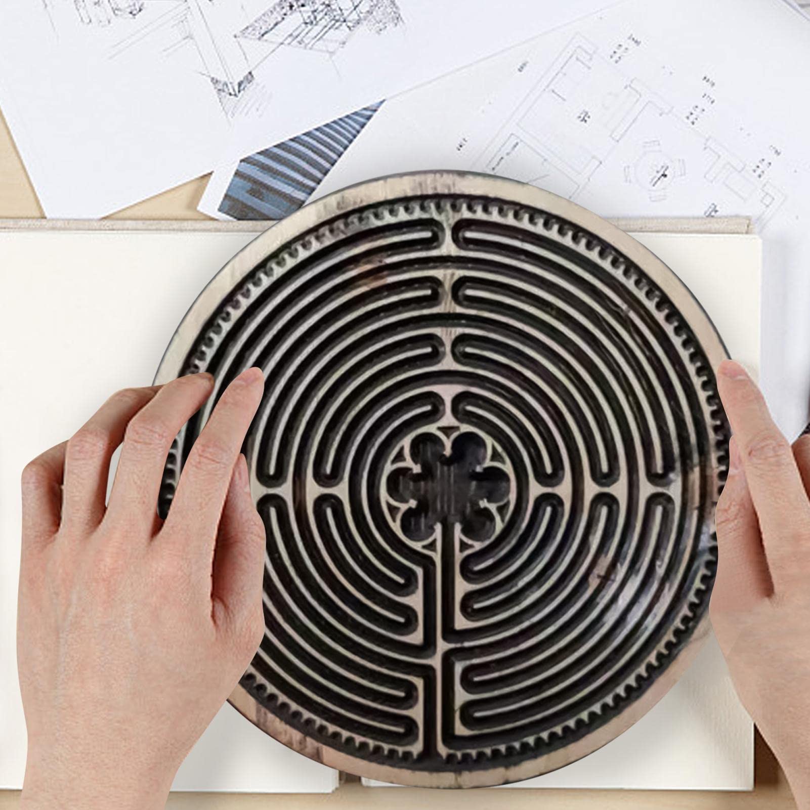 Bordo del labirinto delle dita,Labirinto a dita rotonde Labirinto a dita rotonde | Scheda attività educativa multifunzionale per bambini e gioco di logica Labirinto in legno Rompicapo Puzzle