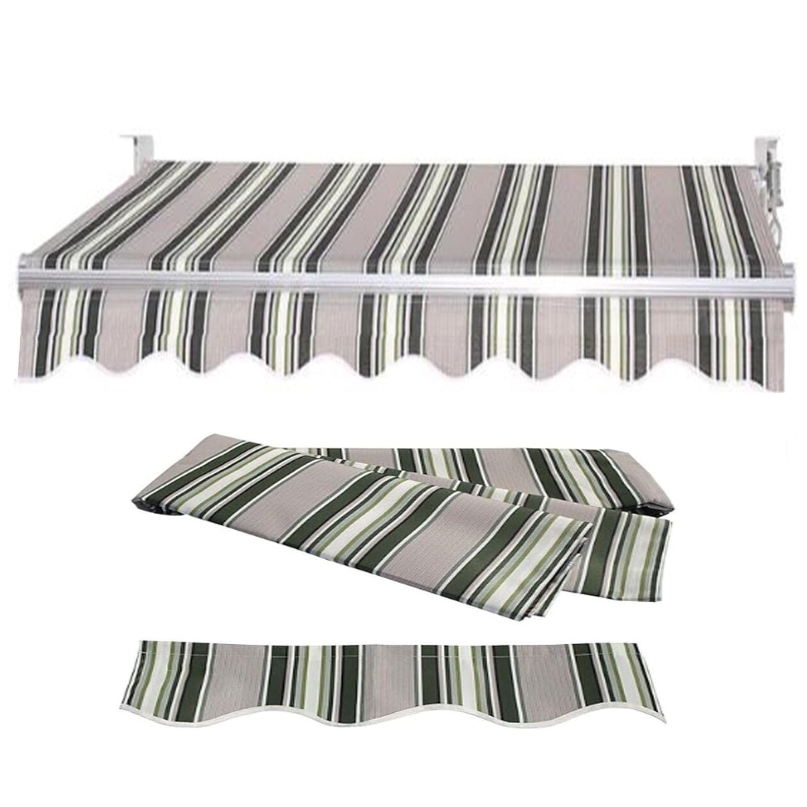 Toile de rechange rétractable imperméable store terrasse 3x2.4m