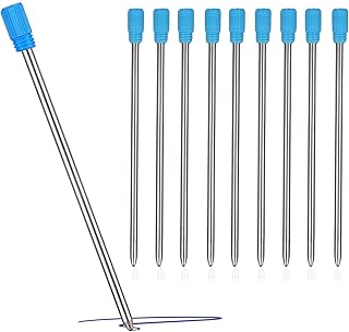 10 x 2.75" Blue Ballpoint Pen Refills for Swarovski Pens, 7cm Blue Ink Refills Compatible with Swarovski Crystal Element and Diamond Crystal Stylus Ballpoint Pens (10)