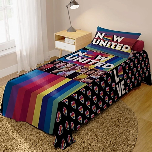 Jogo de Cama Lençol + Fronha Quarto Infantil Now United