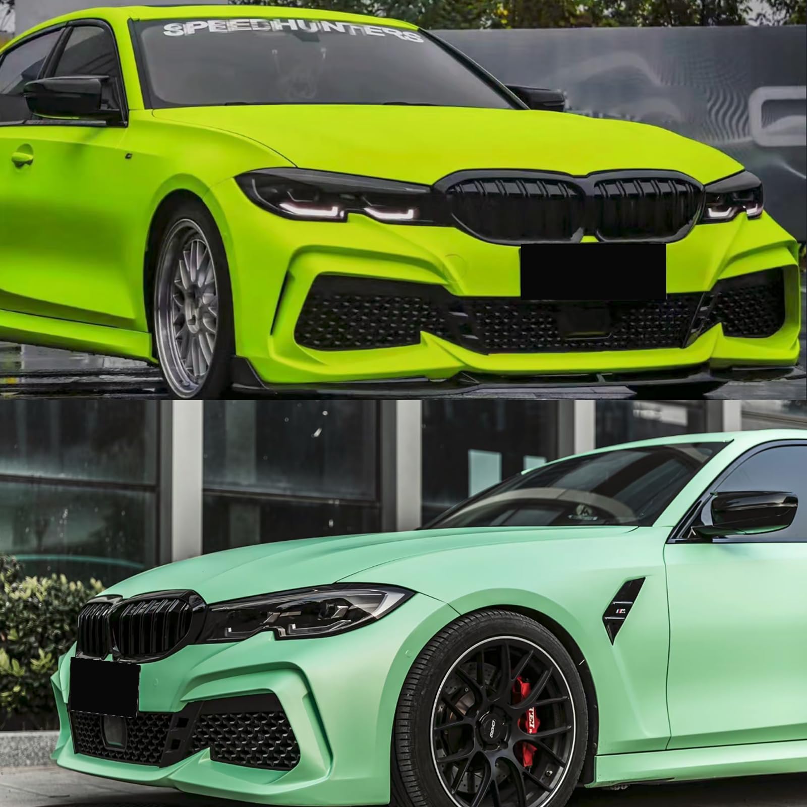 G20 Kühlergrill für BMW 3er G20 G21 Schwarze Nieren kamera PRE Sport Grill Vorne Nieren Doppelsteg Grill 2019-2022 Glanz Schwarze (For 3er G20 2019-2022 PRE)