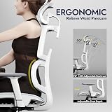 TONFARY Ergonomic Mesh Office Chair with Adjustable Seat Depth, Big & Tall - 4