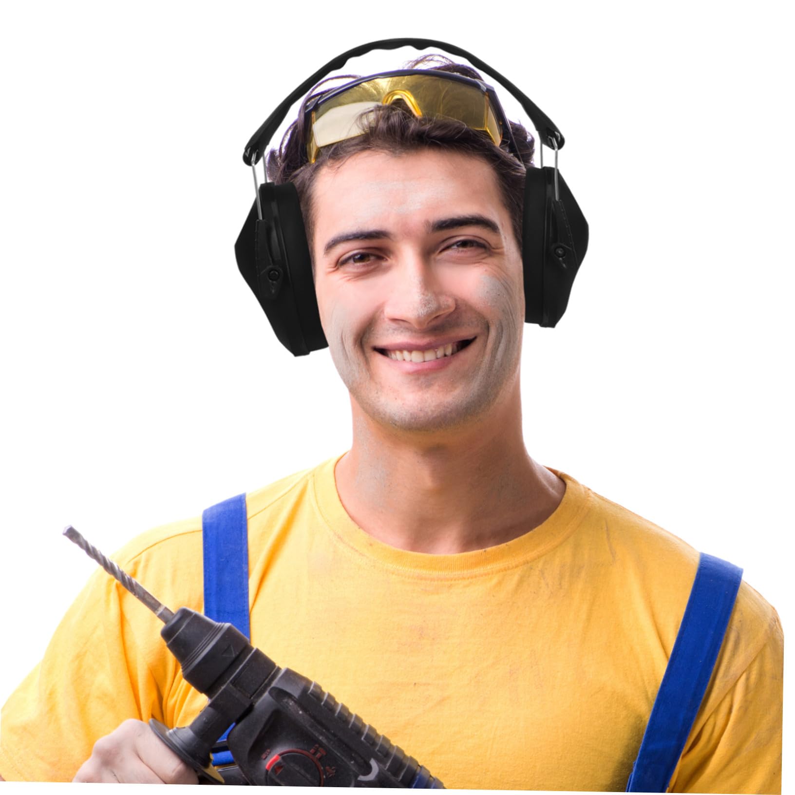 Orejeras Protectoras Para Reducción De Ruido Industriales Negras, Protector Auditivo Aislamiento Acústico, Uso En Talleres y Entorno Laboral, Diseño Cómodo, , Resistente y Duradero