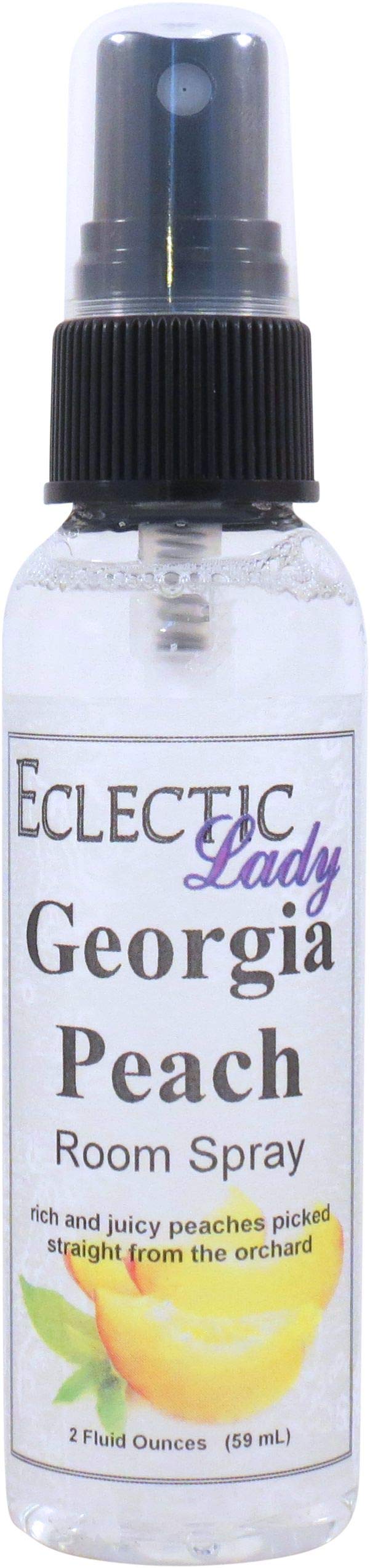 Georgia Peach Room Spray, 2 Ounces, No Artificial Colors, Parabens, or Preservatives - Fragrant Aromatic Room Mist For Home, Room, Office