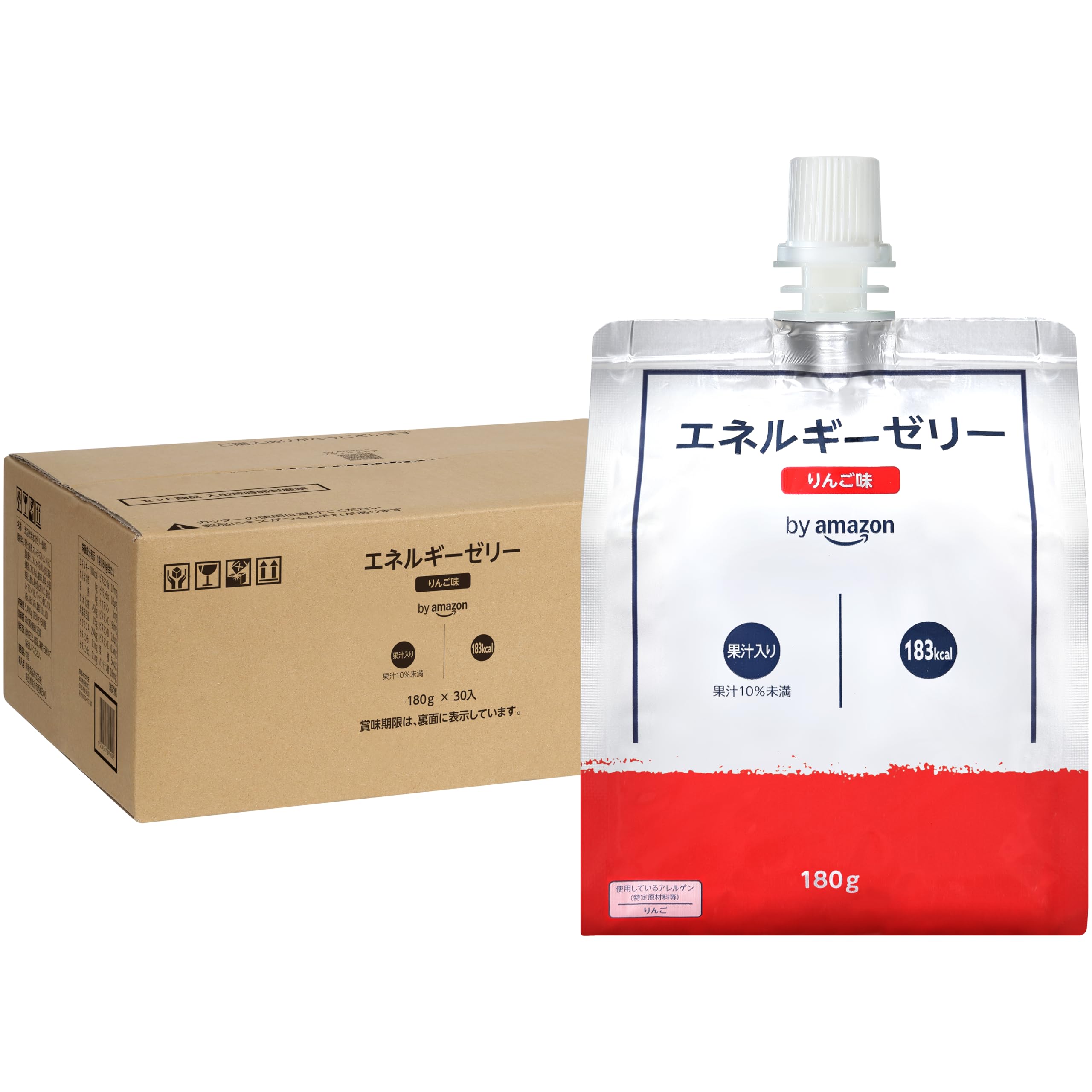 Amazon.co.jp: by Amazon エネルギーゼリー りんご味 180g x 30個