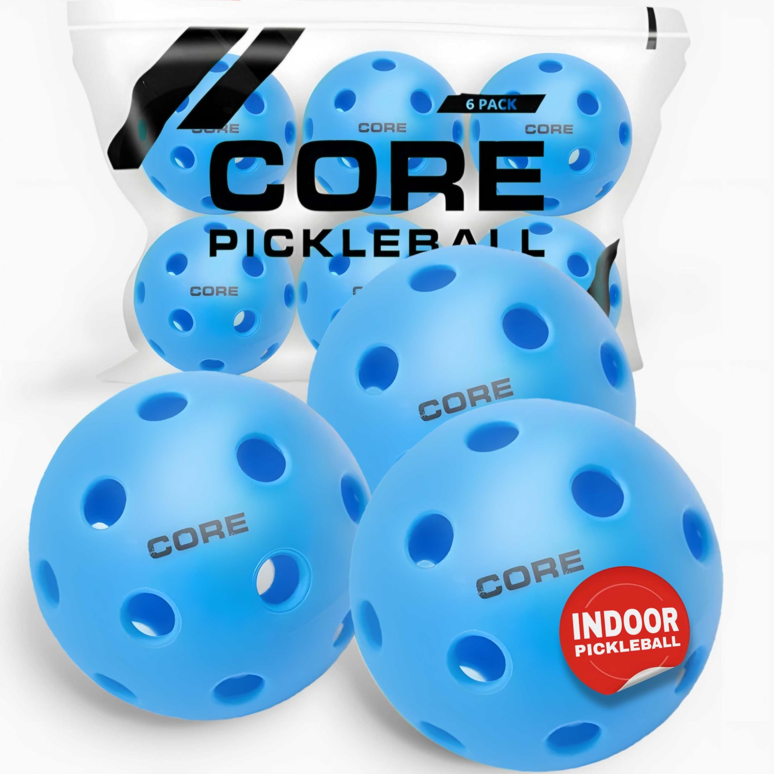 CORE Pickleball Balls for Professionals and All Levels of Play | Premium Quality | Durable Indoor Pickleball Balls with 26 Holes…